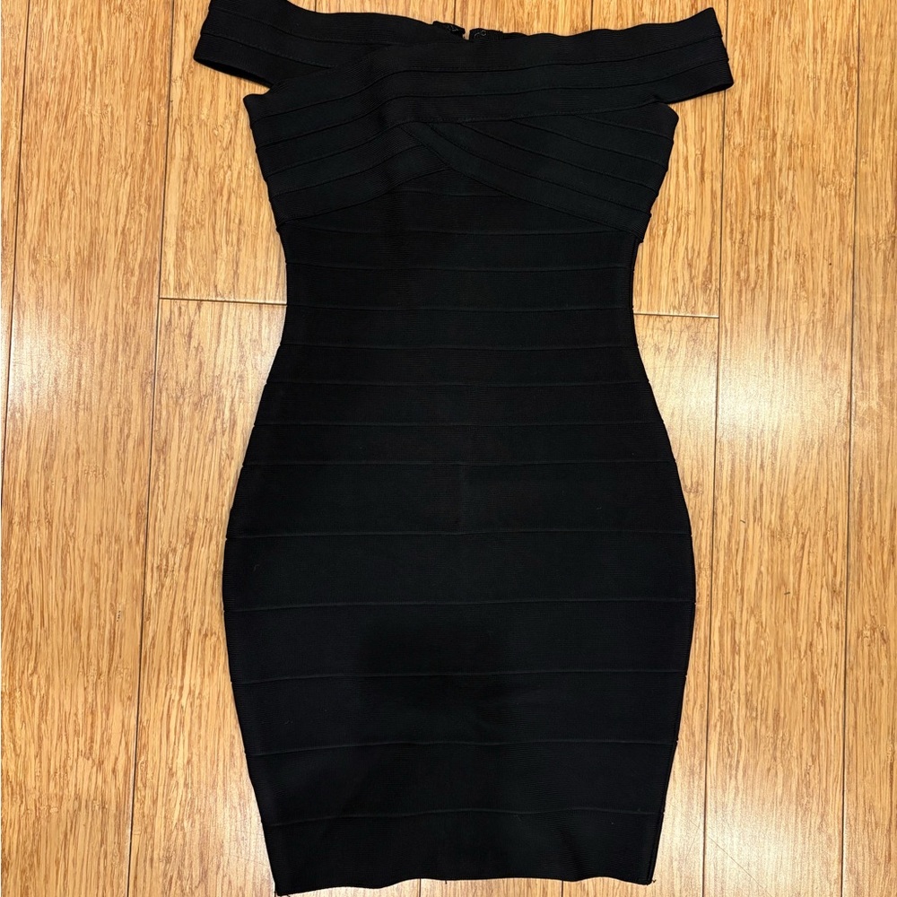 VINTAGE Katie J NYC Black Strapless Dress
